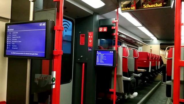 Vienna - Airport Schwechat, Schnellbahn S7. Вена - Швехат аэропорт, электричка S7. смотреть онлайн