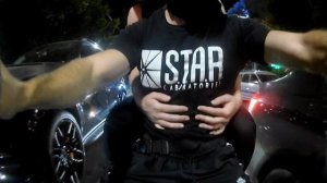 С девушкой по ночному городу на мотоцикле