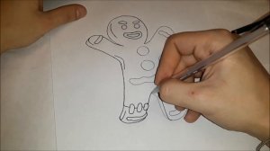 Рисуем Пряник из Шрека вместе!  Как нарисовать пряничного человечка из шрека?