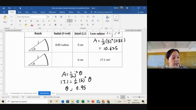 Ting 5 Tajuk 1 Sukatan Membulat 1 3 Luas sektor смотреть онлайн