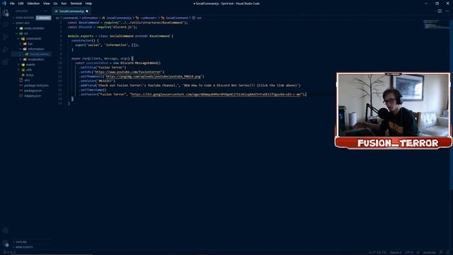 How To Make A Social Media Command || Discord.JS v12 2021