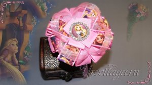 Как сделать бантик с принцессой Рапунцель