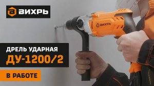 Дрель ударная ДУ-1200/2 Вихрь двухскоростная в работе