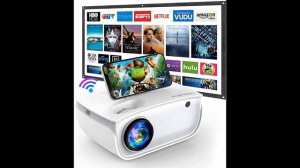 WiFi Projector, GROVIEW 6000L Mini Projector with 100'' Screen