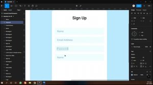 Sign Up Web Page Design Using Figma