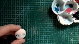 How to paint and sculpt anime faces for anime figures - clay anime figure tutorial (ShroomClay)