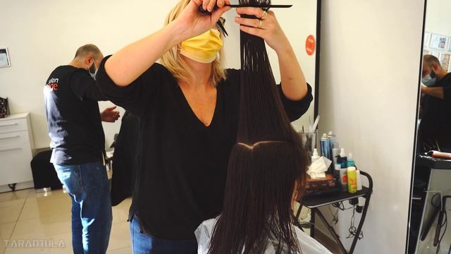 SHE WANTS CURLY HAIRCUT – TRANSFORMATION STRAIGHT TO CURLY HAIR смотреть онлайн