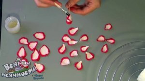 Двухцветные розы из мастики