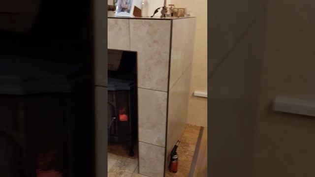 Печь камин Сибирь 10 в кирпичной портале. смотреть онлайн