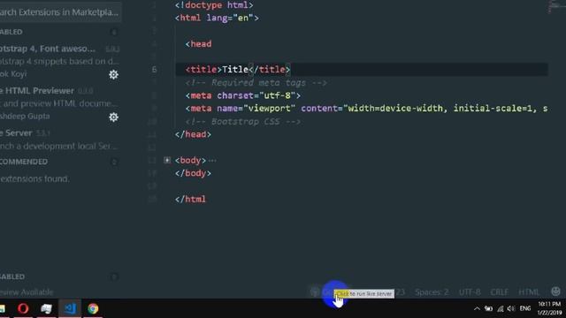 Live preview HTML code in browser with Visual Studio Code смотреть онлайн