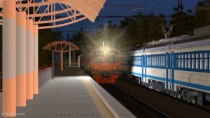 ЭД4МК-0089/ЭД2Т-0050 проезжает платформу Морозки.