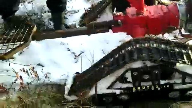Мотоблок МТЗ на гусеницах Krutez