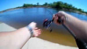 Рыбалка спиннингом летом на Средней Ахтубе около села ,,Заплавное,,катушка daiwa ninja 2000a.