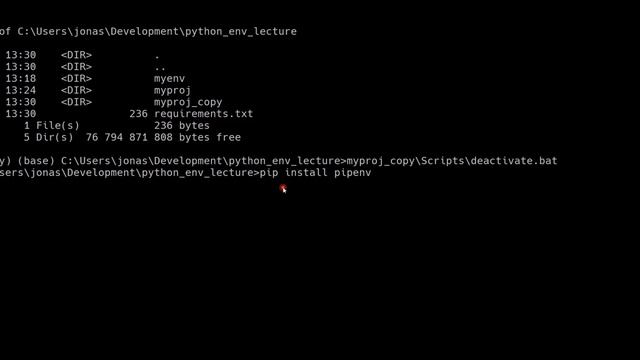 Lecture 9 - Managing Python environments