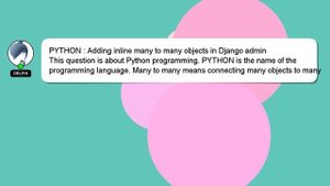 PYTHON : Adding inline many to many objects in Django admin