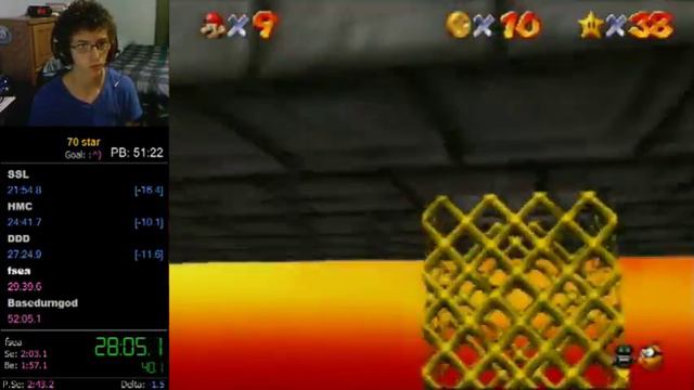 N64 SM64 70 star speedrun in 50:56 смотреть онлайн