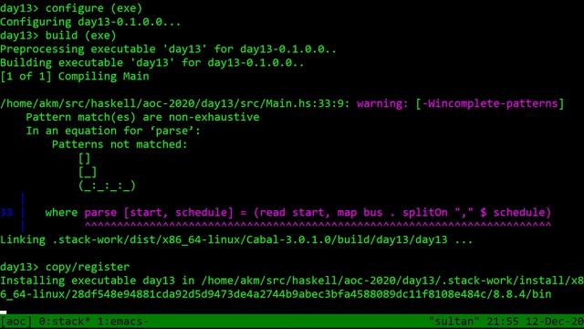 Chinese remainder theorom (Advent of Code 2020 day 13, Haskell) смотреть онлайн