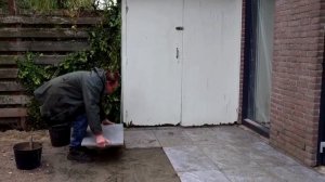 Укладка керамогранита толщиной 20 мм во дворе частного дома