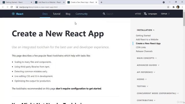 5  Adding React and Using Create React App