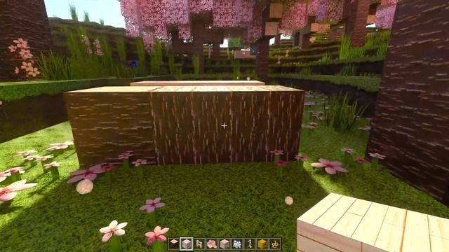 Realistic look into the new CHERRY GROVE biome / Minecraft Bedrock RTX смотреть онлайн
