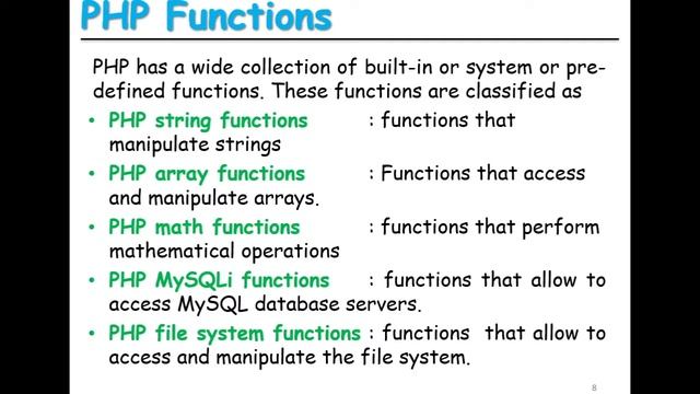 PHP Functions | Function Declaration | Calling a Function | Part-1 | Chapter 5 | XII STD CA
