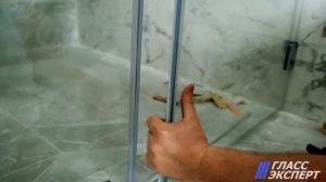 Установка стеклянной душевой