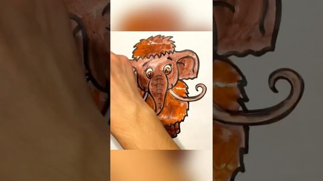 Мамонтёнок Раскраска для детей | Мультик-р | Bolalar uchun Mamont rasm chizish | How To Draw Mammot