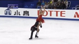 Александра Степанова и Иван Букин ритм-танец на этапе Гран-при по фигурному катанию в Саппоро Япони