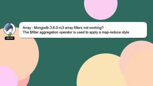 Array : Mongodb 3.6.0-rc3 array filters not working?