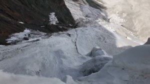 Провешивание перил , ледопад дикий (пик победы)