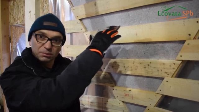 Круглый дом. Утепляем дом-сферу эковатой. смотреть онлайн