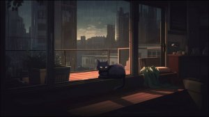 Peaceful Night on the Rooftop with my Cat • lofi cat  -  Sleep, Relax, Study, Chill x @lo