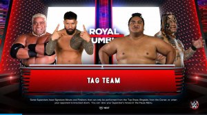 Rikishi & Jey Uso vs Yokozuna & Umaga - Dream Tag Team Match in Royal Rumble - WWE 2k23