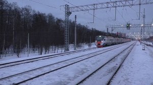 Электропоезд ЭД4М-0500 (ЦППК) скоростной пригородный поезд "РЭКС-экспресс" №7179 Крутое - Москва.