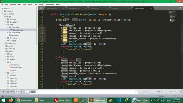Firebase Authentication in Laravel | Google & Facebook | PHP | Firebase Tutorial | PART-1