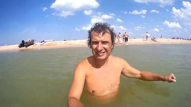 Должанская коса Контраст морей Dolzhanskaya shalllow Different seas
