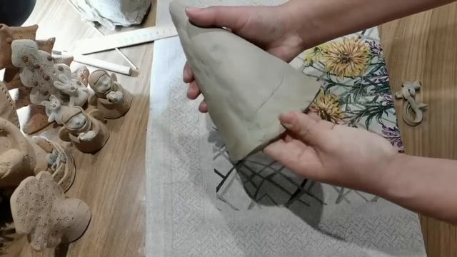 Как сделать Новогодний подсвечник из глины