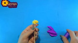 How to Make Eustoma Crepe Paper flowers - Flower Making of Crepe Paper - Paper Flower Tutorial