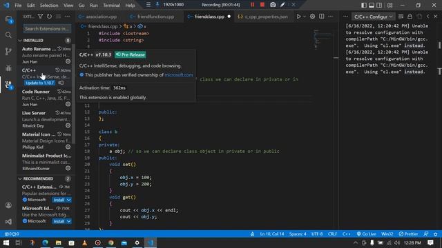 Formatting Failed | CompilerPath error | VS code Error Fixed#C/C++ update#Error_Fixed#VScode