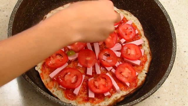 Пицца на сковороде. Быстрая пицца без выпечки | Pizza