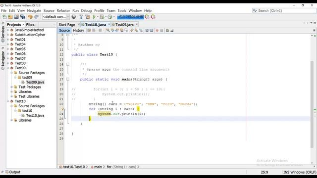 10.  Java basic, for and for-each loops with example of Array [Dari]