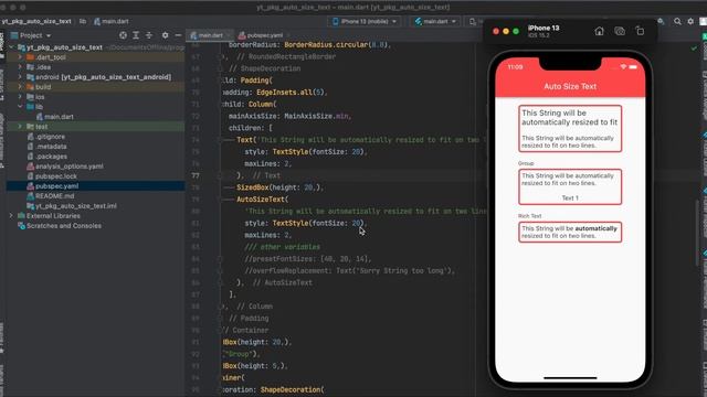 Flutter - Automatically Adjust Font Size  (auto_size_text) #Flutter #AppDevelopment #Web