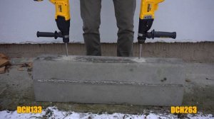 ?♂️ Аккумуляторный перфоратор DeWALT DCH263 обзор и сравнение с DCH133, тест сверления бетона