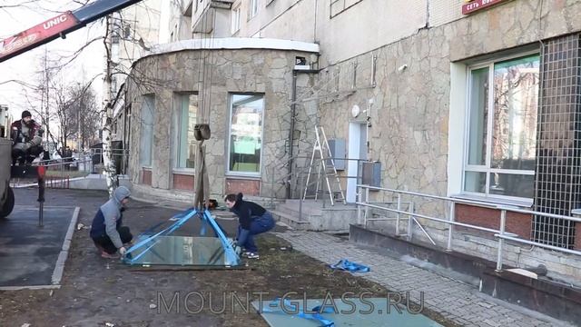 Замена стеклянного полотна козырька смотреть онлайн