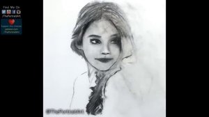 Drawing Young Girl - Charcoal Study #I-lost-count - Drawing Video - Art tools in desc