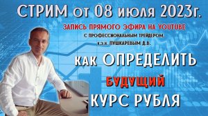 Как ОПРЕДЕЛИТЬ будущий КУРС РУБЛЯ | Стрим с профессиональным трейдером, к.э.н. Пушкаревым Д.В.