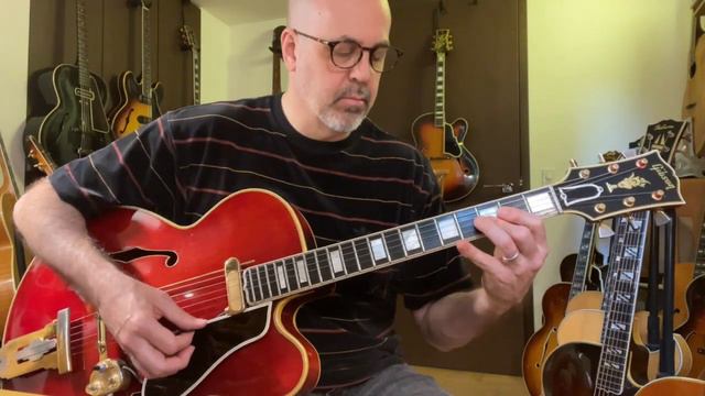 3 George Gobel Gibson L5CTs side by side w Chiefs & DeArmond FHC pups. Steve Jordan remembered. смотреть онлайн