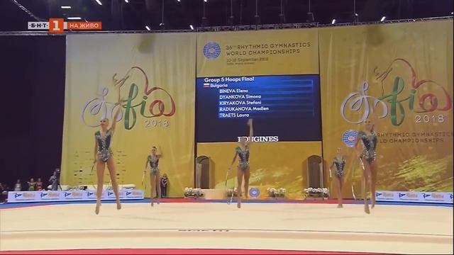 Златен медал за България на обръчи - Световно първенство по художествена гимнастика - София 2018 смотреть онлайн