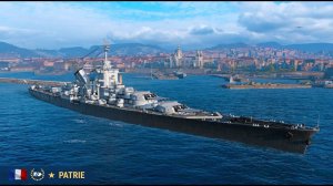Линкор Patrie 345К Урона! World of Warships