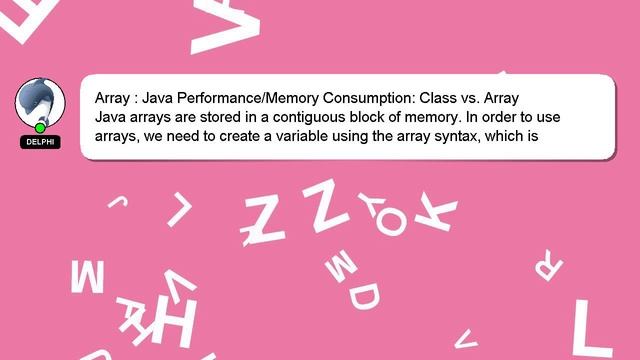 Array : Java Performance/Memory Consumption: Class vs. Array смотреть онлайн